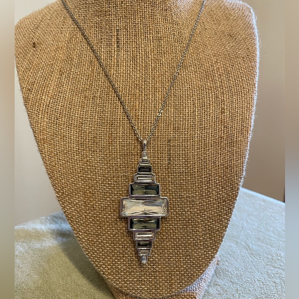 Cyclone Pendant, Rhodium Plating